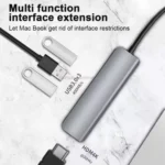 USB C Hub 5-in-1 with 4K HDMI 60W PD, 2 USB 3.0 Ports, 3.5mm Audio Jack