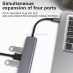 USB C Hub 5-in-1 with 4K HDMI 60W PD, 2 USB 3.0 Ports, 3.5mm Audio Jack
