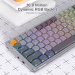 Redragon K652 AZURE 75% Bluetooth/2.4Ghz/Wired Tri-Mode RGB Mechanical Keyboard