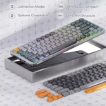 Redragon K652 AZURE 75% Bluetooth/2.4Ghz/Wired Tri-Mode RGB Mechanical Keyboard