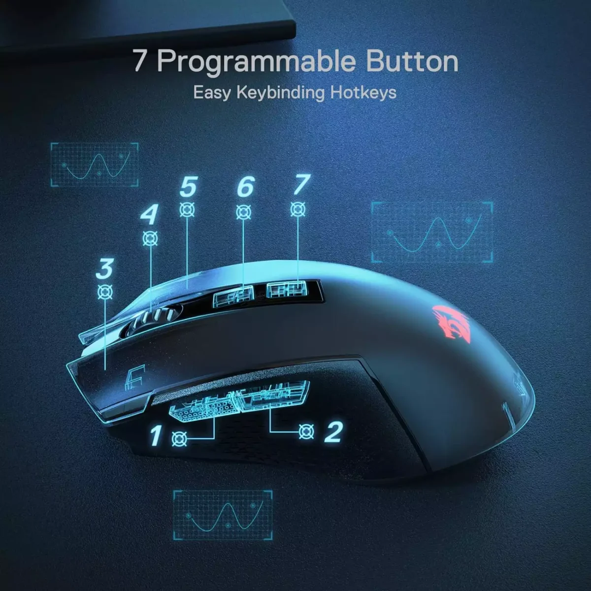 Redragon M693 3-Mode Connection Wireless Bluetooth Wired Gaming Mouse