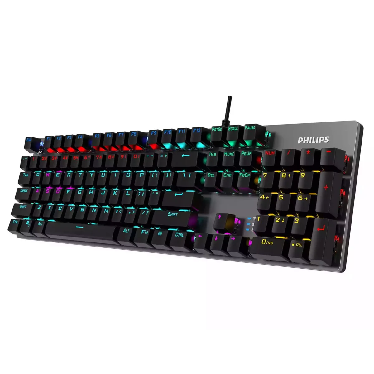 Philips Gaming Mechanical Keyboard - Blue Switches - 16 Ambiglow Chroma FX