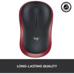 Logitech M185 Wireless Mouse (Red)