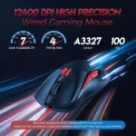 MONSTER AIRMARS KM4S RGB Gaming Mouse - Optical Sensor 16,000 DPI