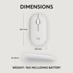 Logitech Pebble Mouse 2 M350s Slim Bluetooth Wireless Mouse (Off White)