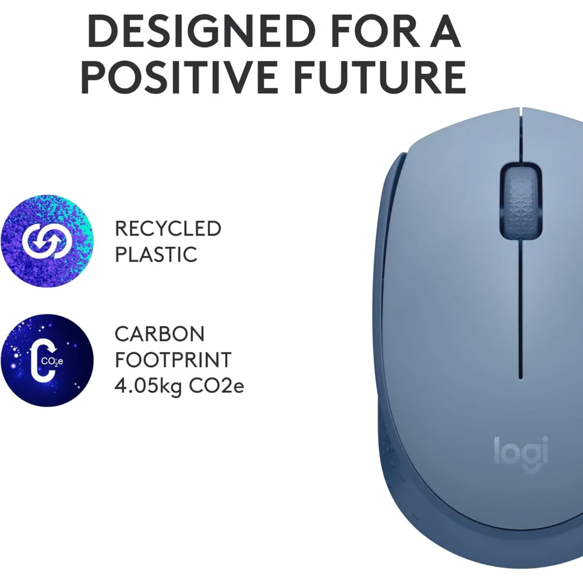 Logitech M171 WIRELESS MOUSE (Blue Grey)