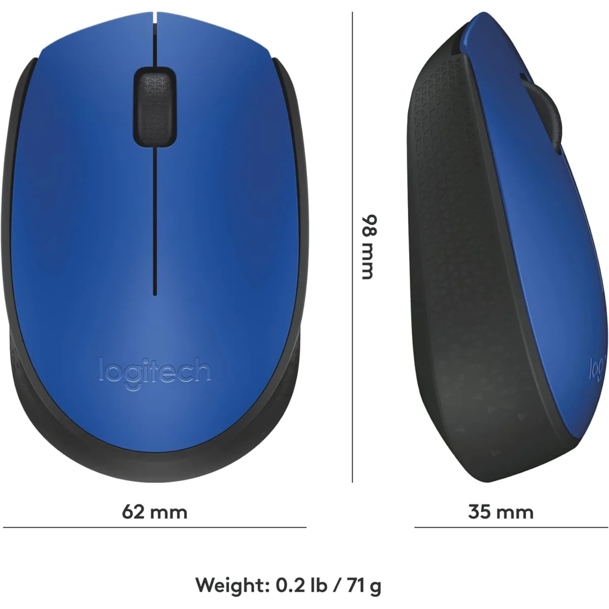 Logitech M171 WIRELESS MOUSE (Blue)