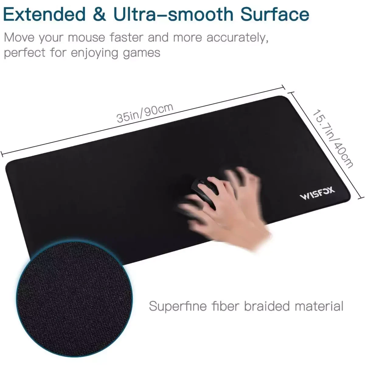 WISFOX Gaming Mouse Pad - Size 900 X 400 X 3 MM