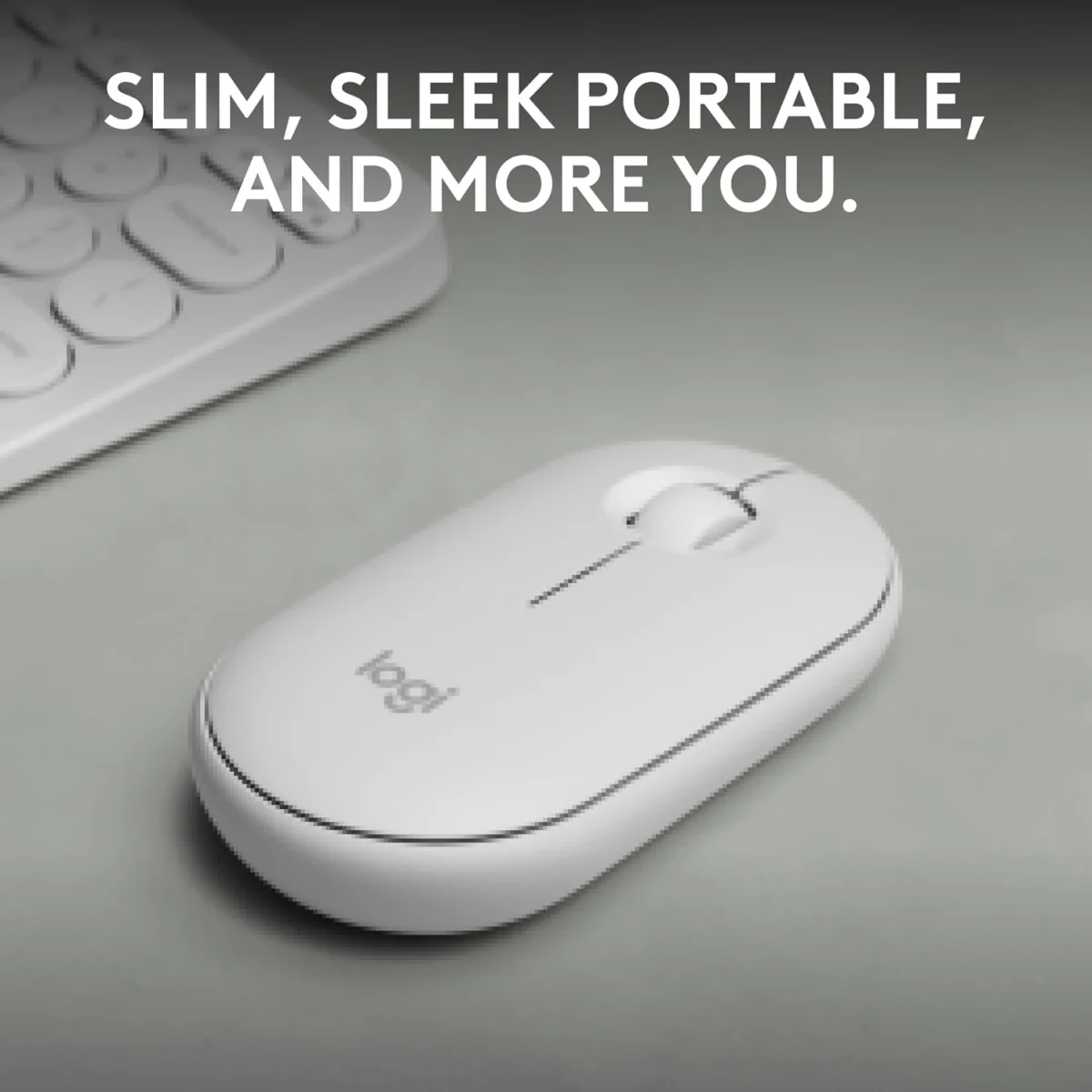 Logitech Pebble Mouse 2 M350s Slim Bluetooth Wireless Mouse (Off White)