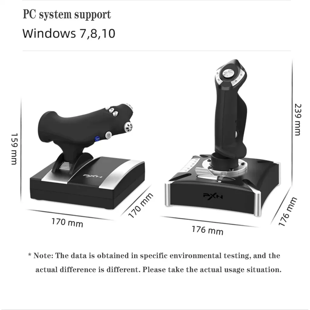 PXN-2119Pro Flight simulator controls PS4/PC with Vibration for PS4/ Windows