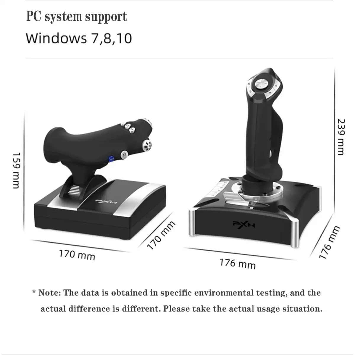 PXN-2119Pro Flight simulator controls PS4/PC with Vibration for PS4/ Windows