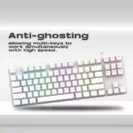 GameStop GS200 RGB Gaming Mechanical Keyboard - Outemu Brown Switches (White)