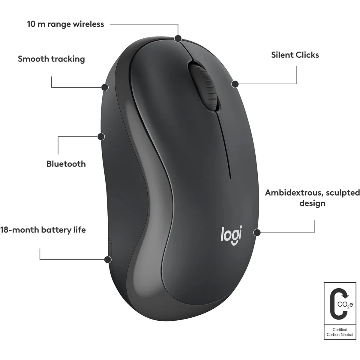 Logitech M240 Silent Bluetooth Mouse (Graphite)