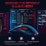 MONSTER AIRMARS KM4S RGB Gaming Mouse - Optical Sensor 16,000 DPI