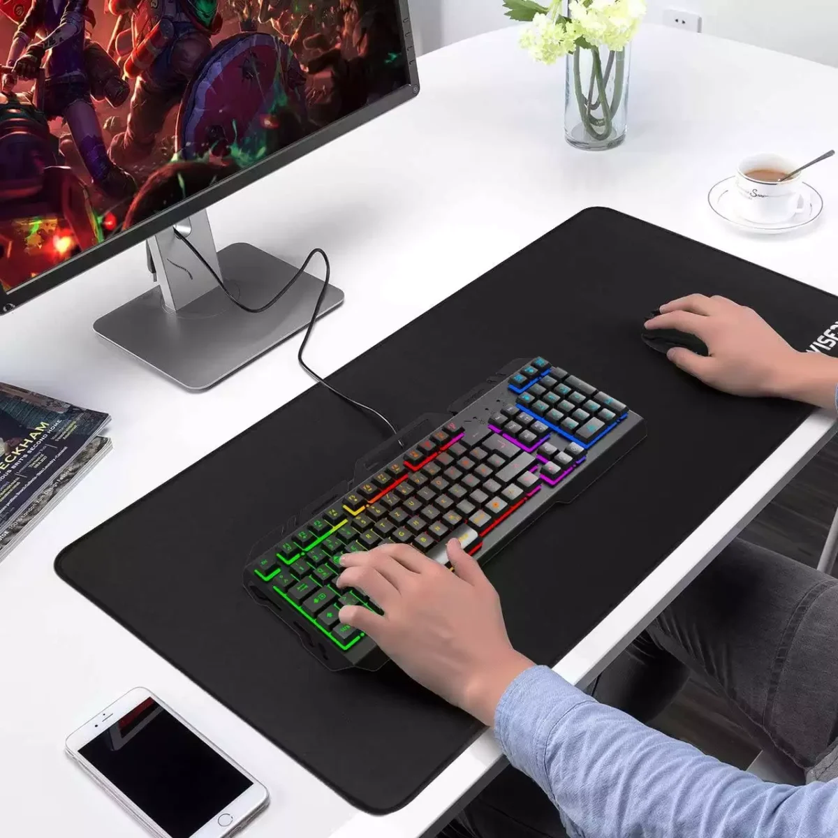 WISFOX Gaming Mouse Pad - Size 900 X 400 X 3 MM