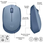 Logitech M171 WIRELESS MOUSE (Blue Grey)
