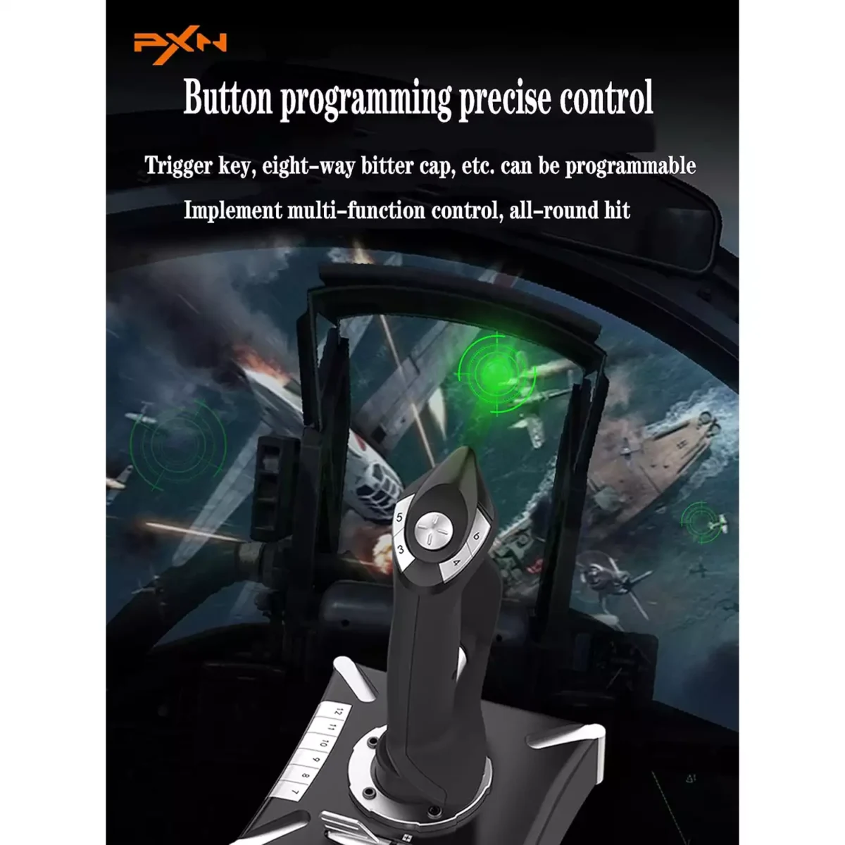 PXN-2119Pro Flight simulator controls PS4/PC with Vibration for PS4/ Windows