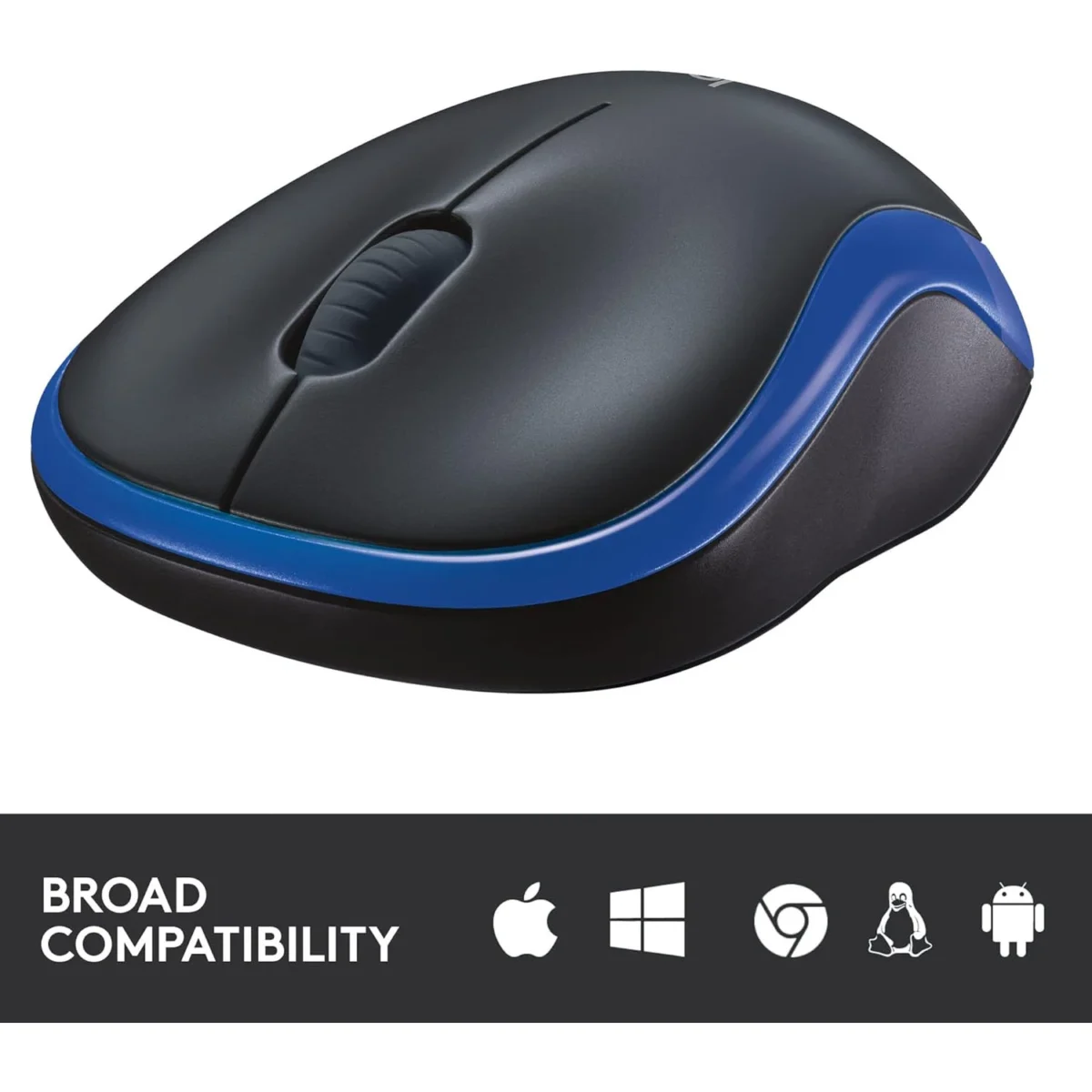 Logitech M185 Wireless Mouse (Blue)