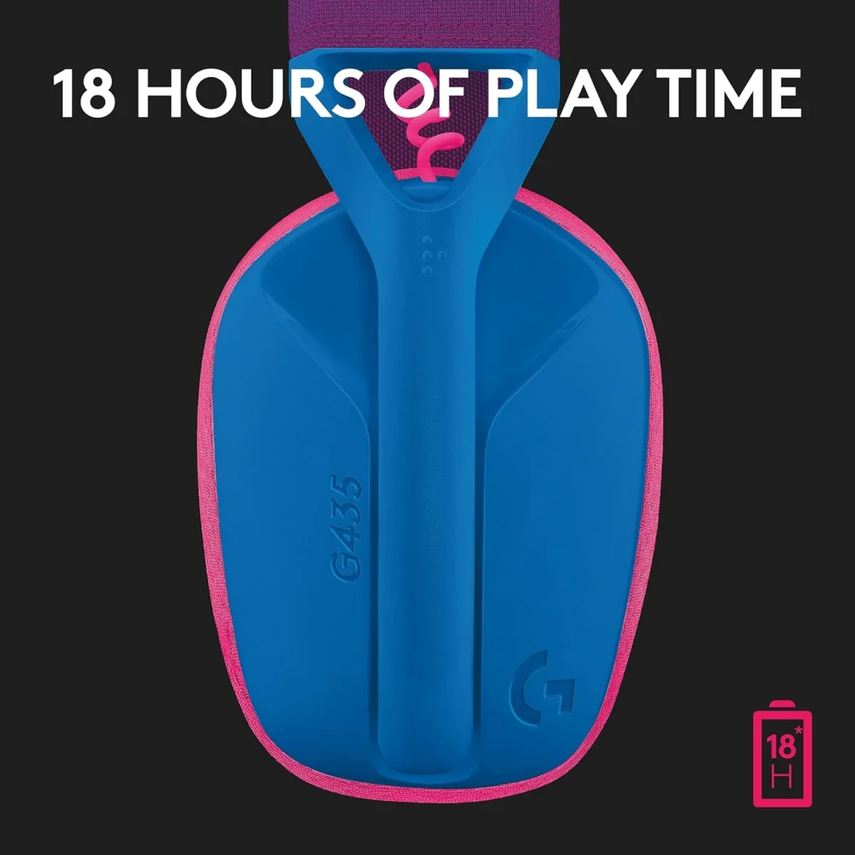 Logitech G435 LIGHTSPEED Wireless and Bluetooth Gaming Headset (Blue)