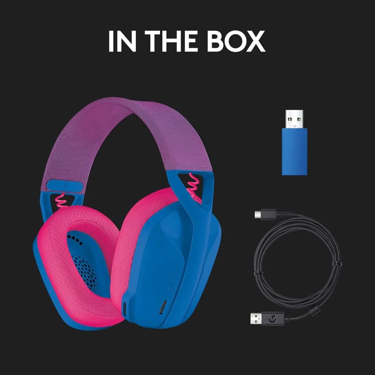 Logitech G435 LIGHTSPEED Wireless and Bluetooth Gaming Headset (Blue)