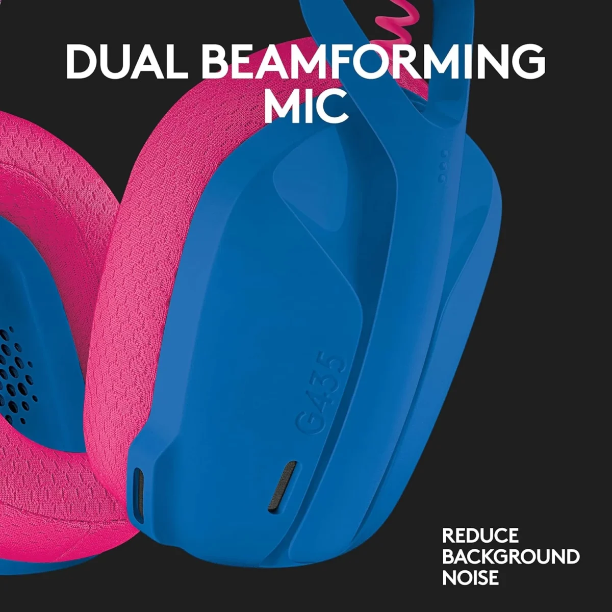 Logitech G435 LIGHTSPEED Wireless and Bluetooth Gaming Headset (Blue)