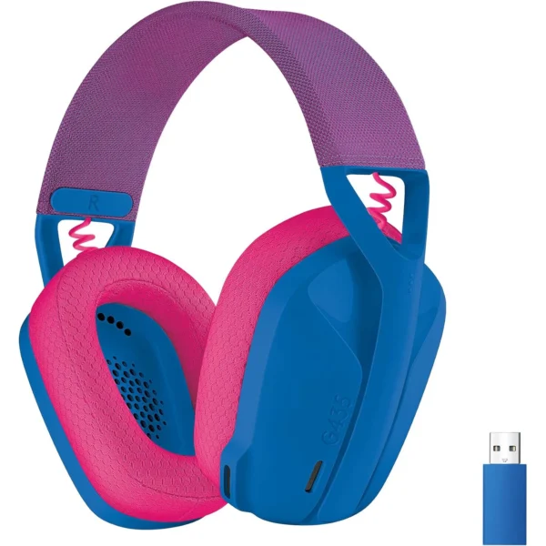 Logitech G435 LIGHTSPEED Wireless and Bluetooth Gaming Headset (Blue)