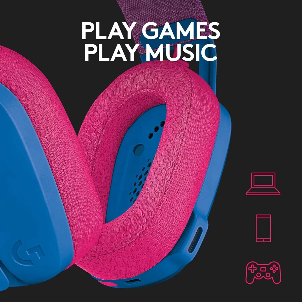 Logitech G435 LIGHTSPEED Wireless and Bluetooth Gaming Headset (Blue)
