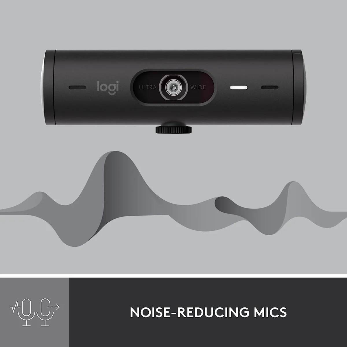Logitech Brio 500 Full HD Webcam with Auto Light Correction,Show Mode, Dual Noise Reduction Mics (Graphite)
