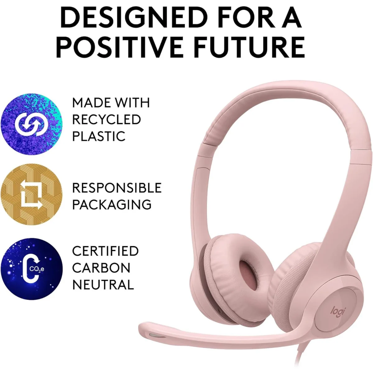 Logitech H390 USB Headset (Rose)