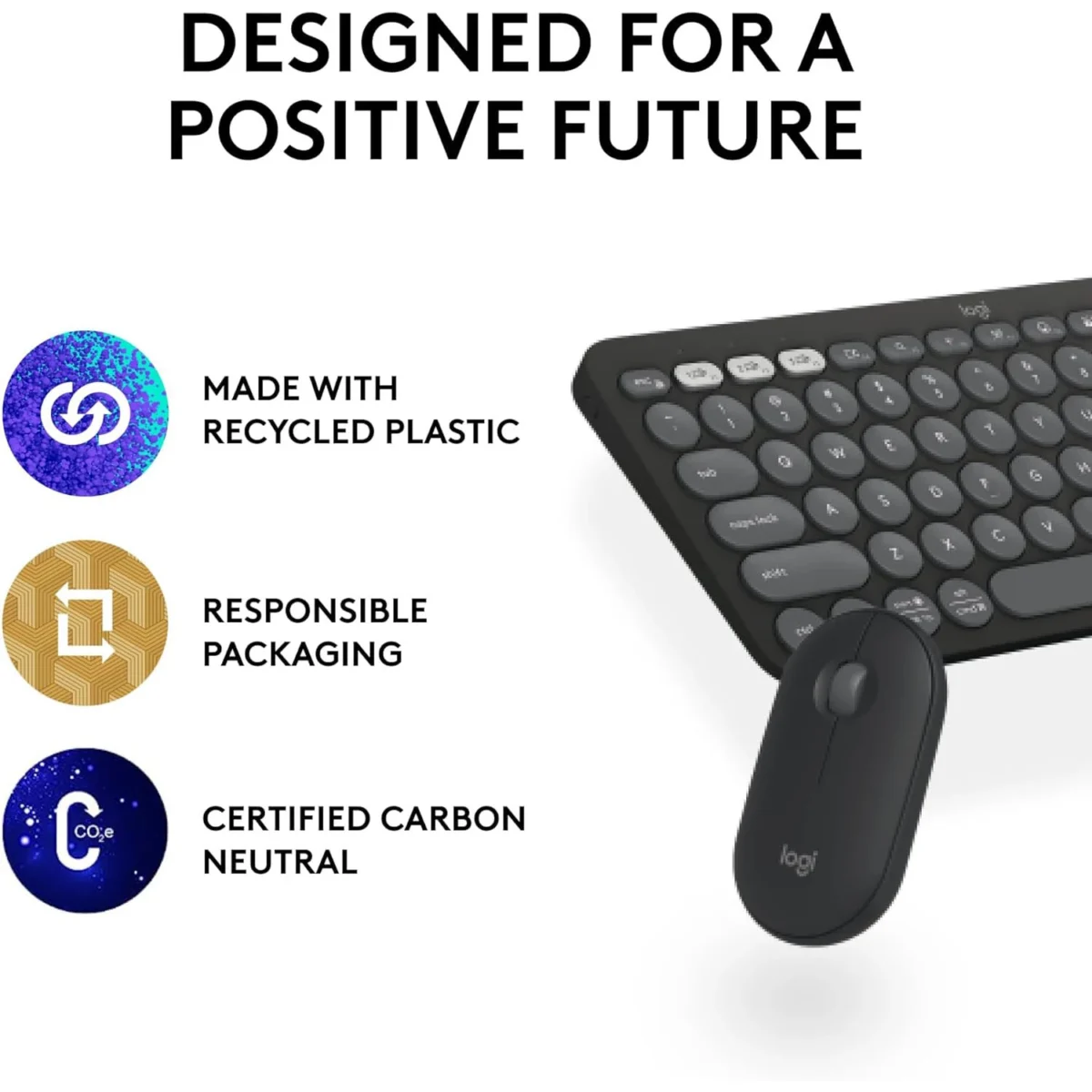 Logitech Pebble 2 Bluetooth KEYBOARD AND MOUSE COMBO (Arabic)