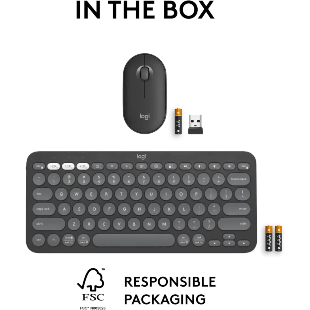 Logitech Pebble 2 Bluetooth KEYBOARD AND MOUSE COMBO (Arabic)