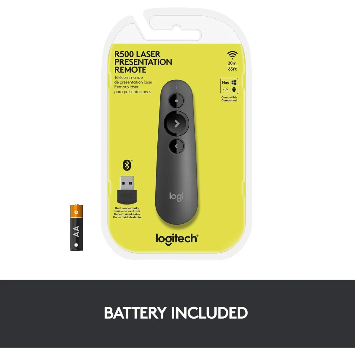 Logitech R500s LASER PRESENTATION REMOTE (Graphite)