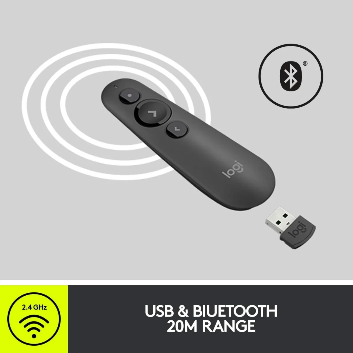 Logitech R500s LASER PRESENTATION REMOTE (Graphite)