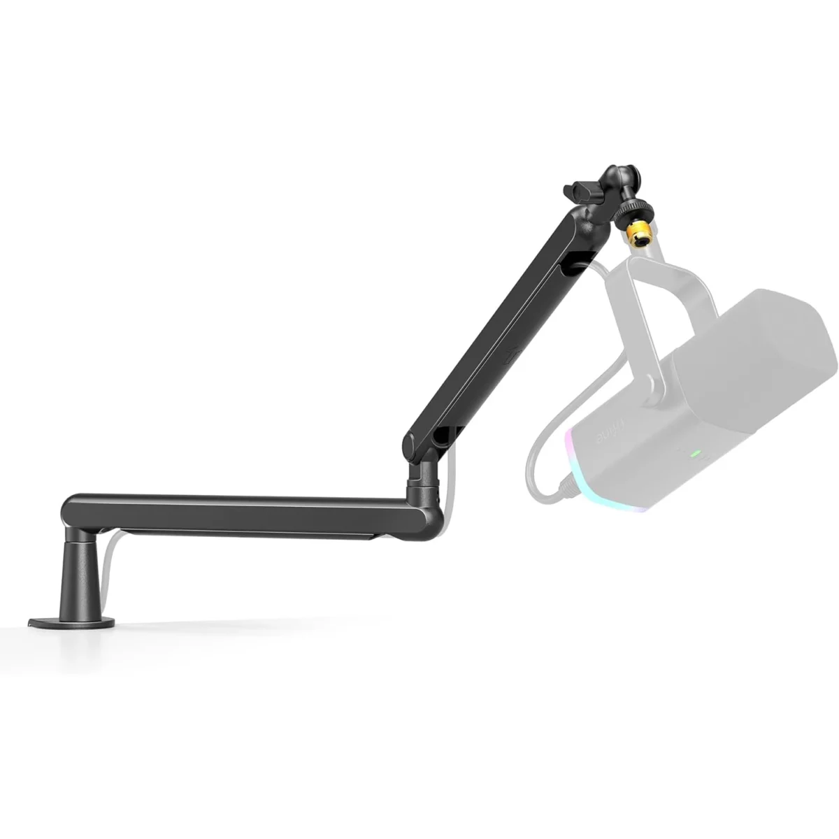 FIFINE BM88 Low Profile Microphone Boom Arm with Desk Mount Clamp, Screw Adapter, Cable Management, for Podcast Streaming Gaming Studio