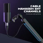 FIFINE BM88 Low Profile Microphone Boom Arm with Desk Mount Clamp, Screw Adapter, Cable Management, for Podcast Streaming Gaming Studio