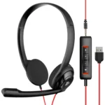 NUBWO HW02 USB Headset with Microphone Noise Cancelling &Audio Controls, Super Light (Stereo)