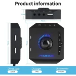 PHOINIKAS T10 External Sound Card, 3 USB Ports 6-in-1