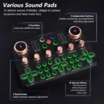 K600 Sound Card Professional Live 48V Phantom Power Broadcast Equipment Accessory Audio Sound Card Mixer Mobile Phone Computer Universal