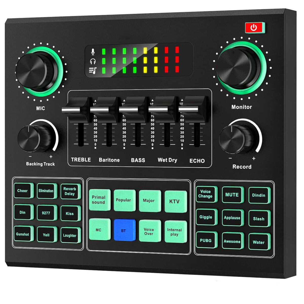 V9 Audio Interface, Sound Card with Voice Changer