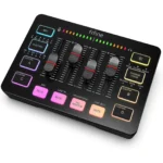 FIFINE SC3 AmpliGame Gaming Audio Mixer, with XLR Microphone Interface, Individual Control, Volume Fader, Mute Button, 48V Phantom Power