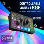 FIFINE SC3 AmpliGame Gaming Audio Mixer, with XLR Microphone Interface, Individual Control, Volume Fader, Mute Button, 48V Phantom Power