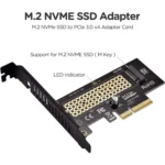 M.2 NVME SSD to PCIe 3.0 x4 Adapter, M.2 2280 2260 2242 2230 SSD to PCIe 3.0 x4 Host Controller Expansion Card