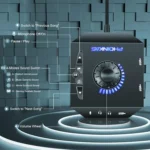 PHOINIKAS T10 External Sound Card, 3 USB Ports 6-in-1