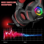 Ozeino GM6 RGB Gaming Headset - Stereo Sound (Red)
