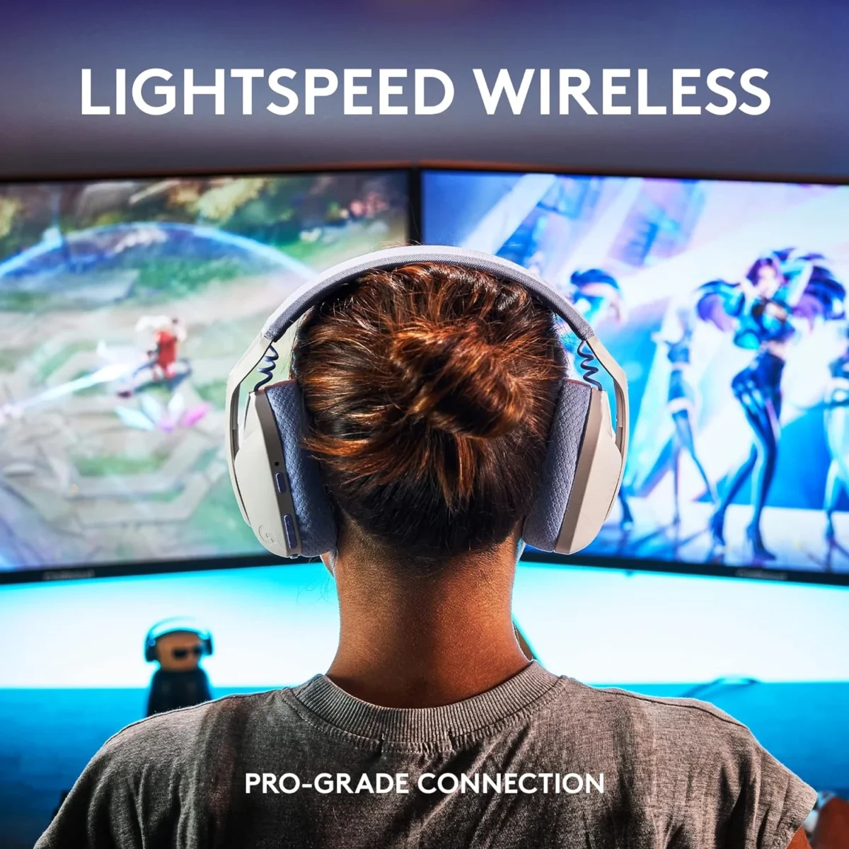 Logitech G435 LIGHTSPEED Wireless and Bluetooth Gaming Headset (White)