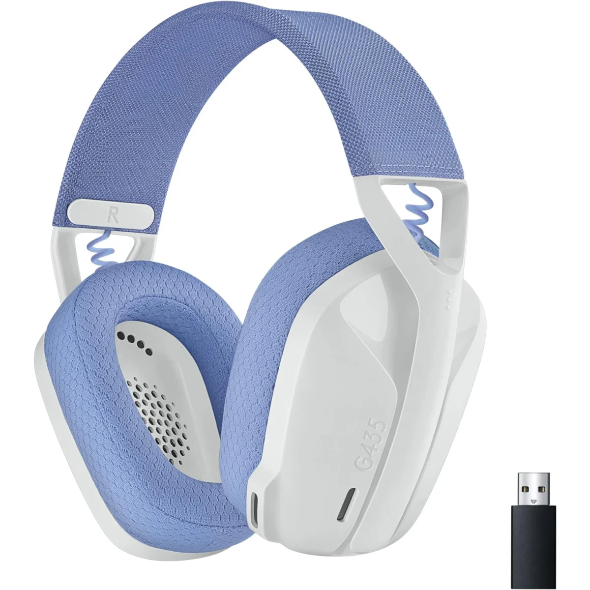Logitech G435 LIGHTSPEED Wireless and Bluetooth Gaming Headset (White)