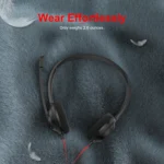 NUBWO HW02 USB Headset with Microphone Noise Cancelling &Audio Controls, Super Light (Stereo)