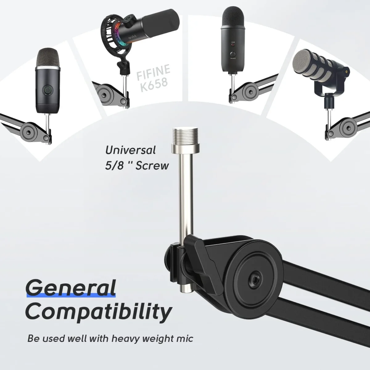 FIFINE BM63 Microphone Boom Arm Stand