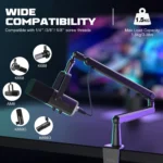 FIFINE TAM8 AmpliGame XLRUSB Dynamic Microphone With BM88 LOW-PROFILE MICROPHONE ARM STAND