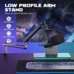 FIFINE TAM8 AmpliGame XLRUSB Dynamic Microphone With BM88 LOW-PROFILE MICROPHONE ARM STAND